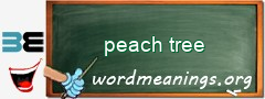 WordMeaning blackboard for peach tree